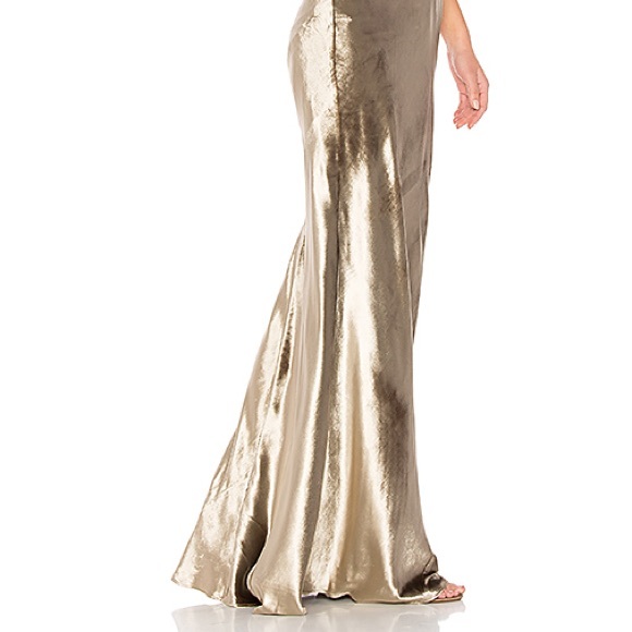 Michelle Mason gold crushed velvet gown size zero - Picture 3 of 5